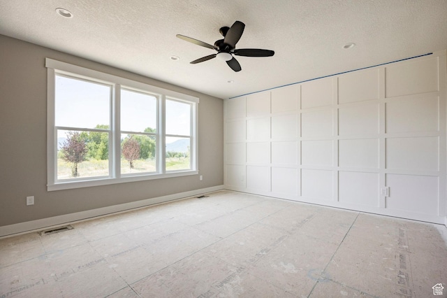 1928 E 540 S, Heber City, UT 84032 - unfurnished room with a textured ceiling and ceiling fan