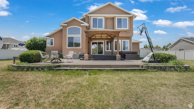9677 S Iron Gate Rd, South Jordan, UT 84095 - rear view of property with stucco siding and a patio