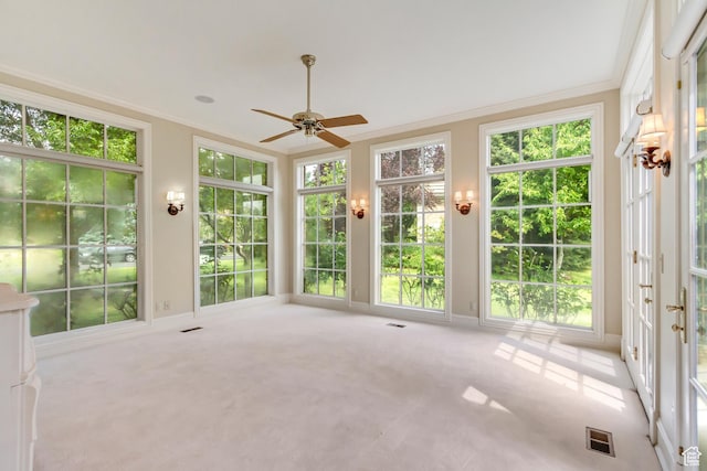 4234 N Vintage Cir, Provo, UT 84604 - unfurnished sunroom with french doors, crown molding, carpet floors, and baseboards
