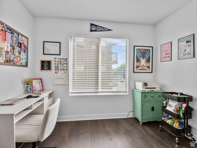 518 S 2150 W Unit 202, Pleasant Grove, UT 84062 - home office with dark wood-type flooring and baseboards
