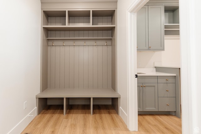 435 E 200 N, Millville, UT 84326 - mudroom featuring light wood-style floors and baseboards