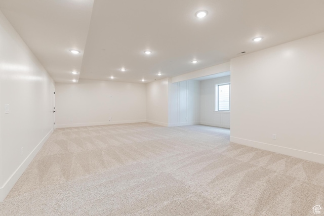 435 E 200 N, Millville, UT 84326 - empty room featuring baseboards, light carpet, and recessed lighting