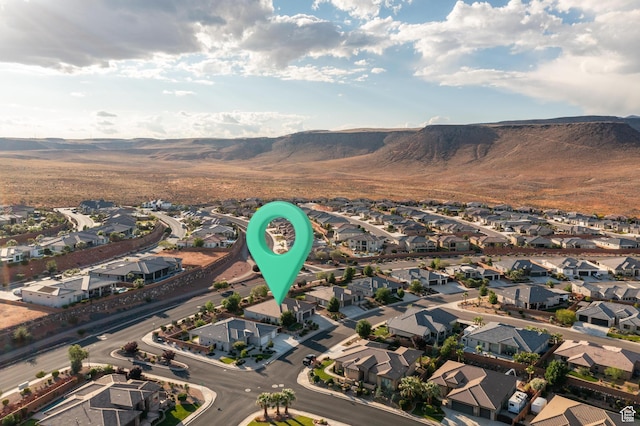 1861 N Mountain View Dr, Washington, UT 84780 - aerial view of property's location featuring nearby suburban area and mountains