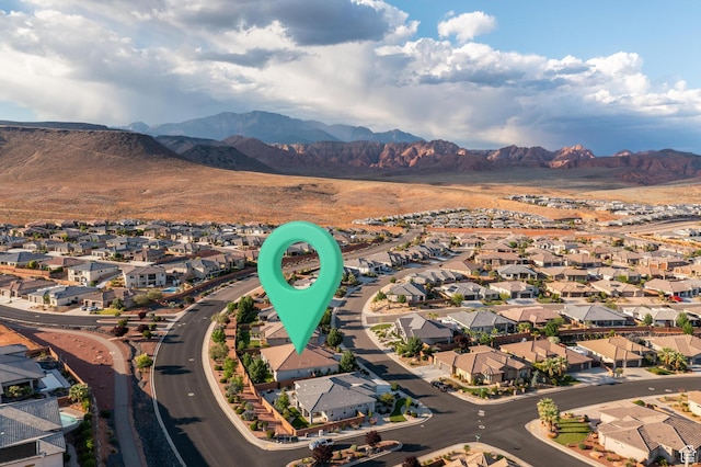 1861 N Mountain View Dr, Washington, UT 84780 - aerial view of residential area with a mountainous background
