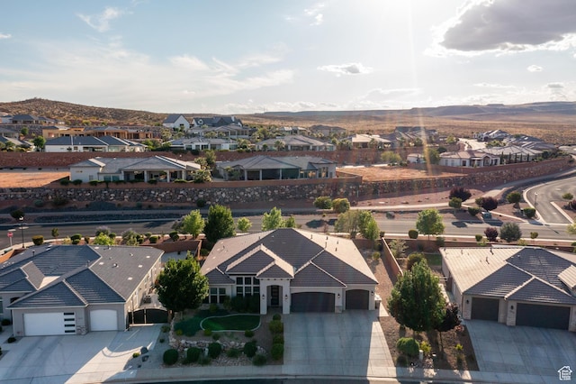 1861 N Mountain View Dr, Washington, UT 84780 - aerial view of residential area with a mountain backdrop