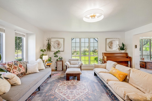 960 N E View Dr, Alpine, UT 84004 - living room featuring wood finished floors and baseboards