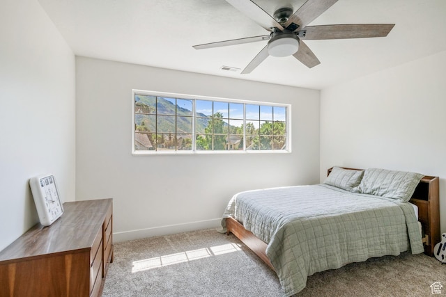 960 N E View Dr, Alpine, UT 84004 - carpeted bedroom featuring baseboards and a ceiling fan