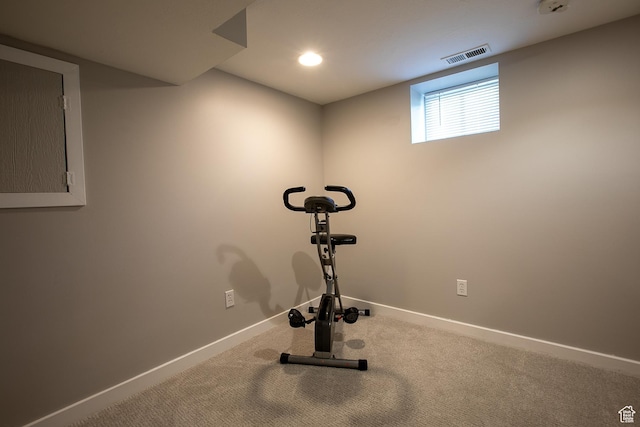 1438 E Woodland Ave S, Millcreek, UT 84106 - workout room with carpet flooring and recessed lighting
