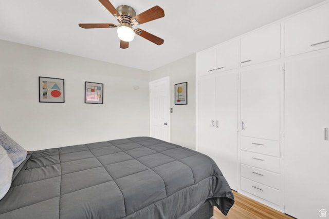 5151 S 2275 W, Roy, UT 84067 - bedroom featuring light wood-type flooring, a ceiling fan, and a closet