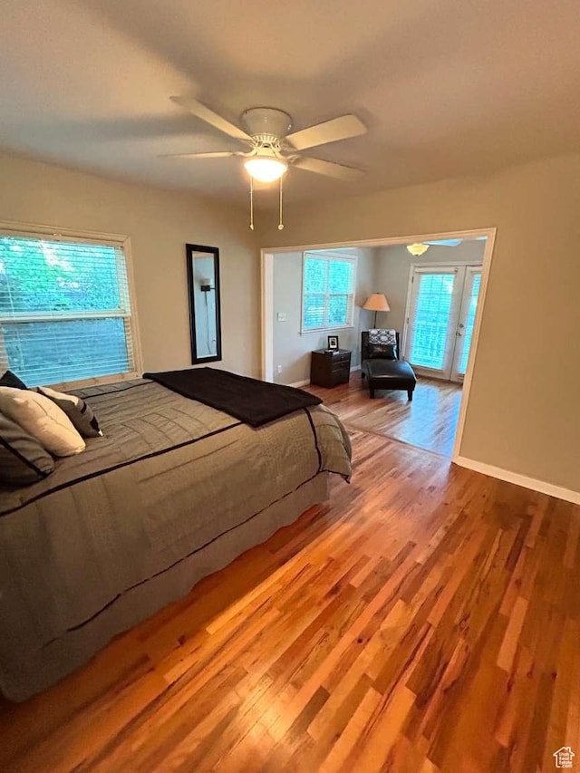 2326 E 1700 S, Salt Lake City, UT 84108 - bedroom with wood finished floors, ceiling fan, and baseboards
