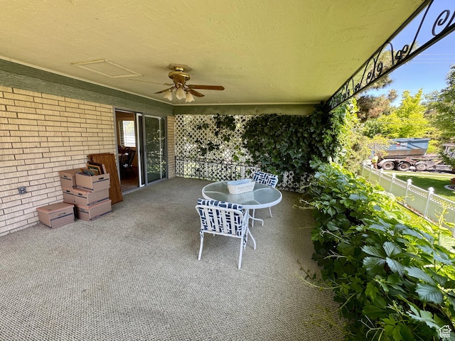 6209 W 9600 N, Highland, UT 84003 - view of patio / terrace with ceiling fan