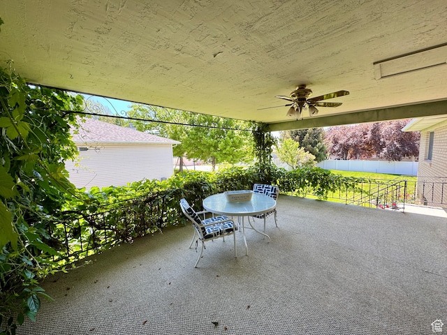 6209 W 9600 N, Highland, UT 84003 - view of patio with ceiling fan