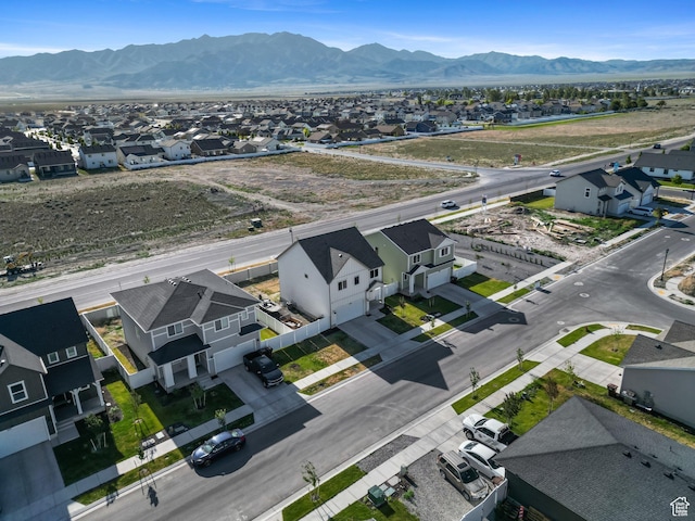 3493 N Sparrow Ln, Eagle Mountain, UT 84005 - aerial perspective of suburban area with a mountainous background
