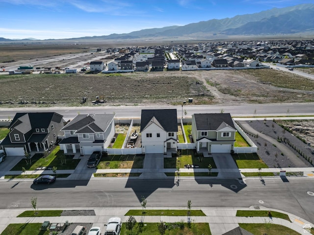 3493 N Sparrow Ln, Eagle Mountain, UT 84005 - aerial perspective of suburban area with mountains