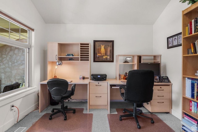 2193 E Robie Hill Ln, Millcreek, UT 84109 - office area with light colored carpet and lofted ceiling