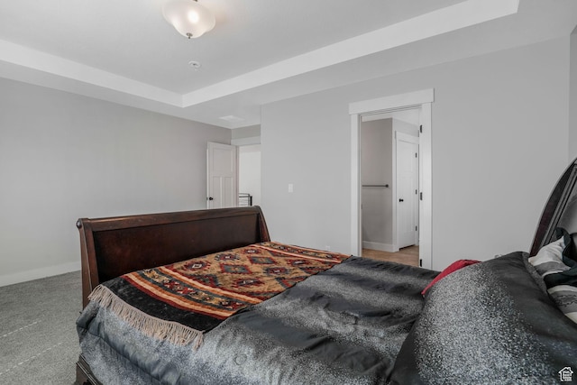 12364 S Boggs Way, Herriman, UT 84096 - bedroom featuring a raised ceiling, carpet flooring, and baseboards