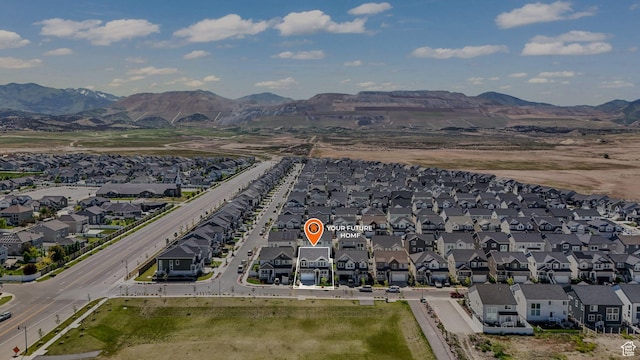 12364 S Boggs Way, Herriman, UT 84096 - aerial view of residential area featuring a mountain backdrop