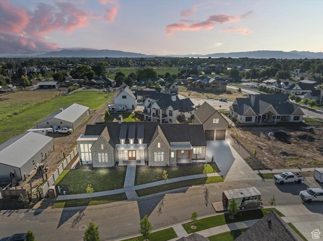 478 S Maple Lakes Dr, Mapleton, UT 84664 - aerial view at dusk of a mountain view and a residential view