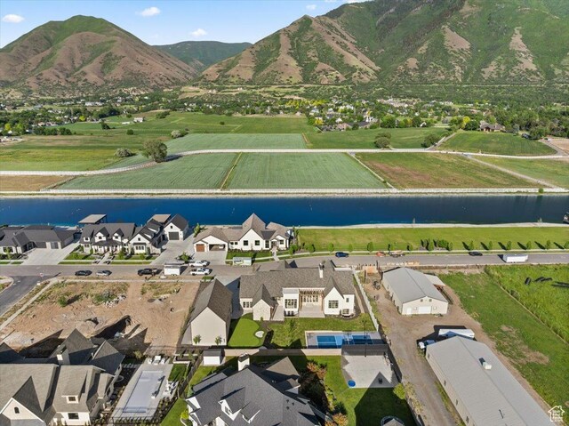 478 S Maple Lakes Dr, Mapleton, UT 84664 - aerial view of property's location with a water and mountain view and nearby suburban area