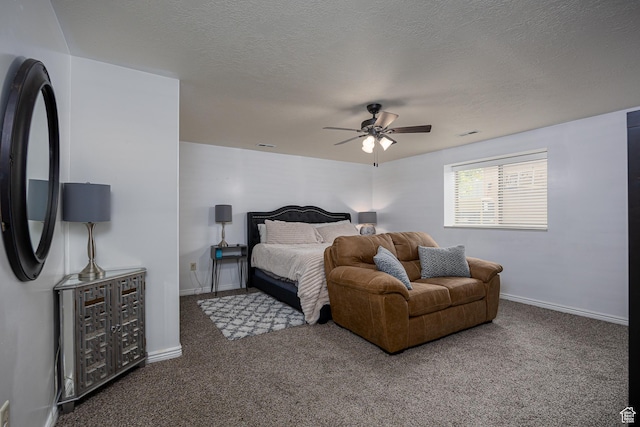 4962 S 5050 W, Hooper, UT 84315 - carpeted bedroom featuring a ceiling fan, baseboards, and a textured ceiling