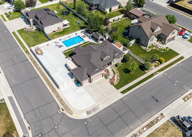 4962 S 5050 W, Hooper, UT 84315 - aerial view of residential area with a pool
