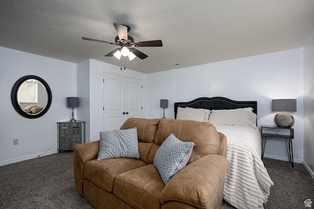 4962 S 5050 W, Hooper, UT 84315 - carpeted bedroom featuring baseboards, ceiling fan, and a closet