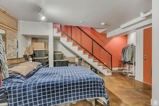 342 W 200 S Unit 107, Salt Lake City, UT 84101 - bedroom with concrete floors and baseboards