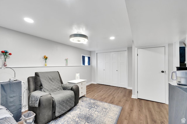 1701 N Forbes Ave W, Layton, UT 84041 - living area with light wood-style floors, recessed lighting, and baseboards