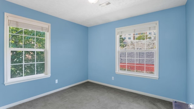 7505 S Creek Rd E, Cottonwood Heights, UT 84093 - carpeted spare room featuring plenty of natural light and baseboards