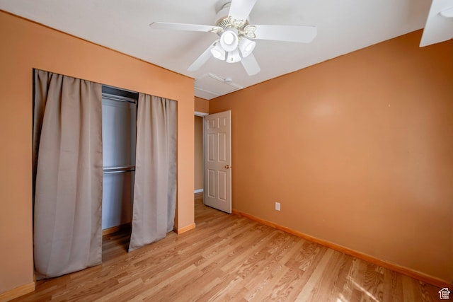 4213 S 2850 W, Roy, UT 84067 - unfurnished bedroom with light wood-type flooring, baseboards, and ceiling fan