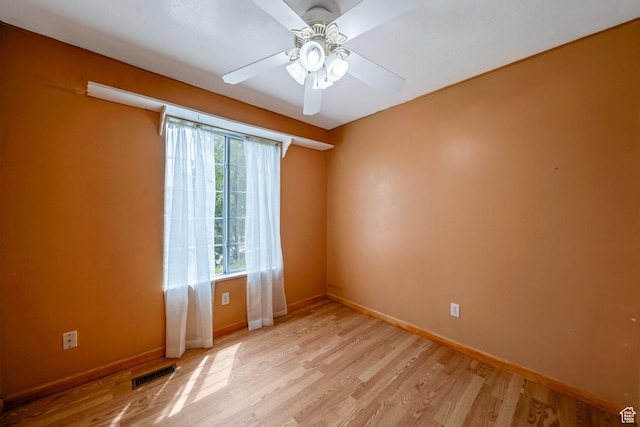 4213 S 2850 W, Roy, UT 84067 - spare room with light wood-style floors, baseboards, and a ceiling fan