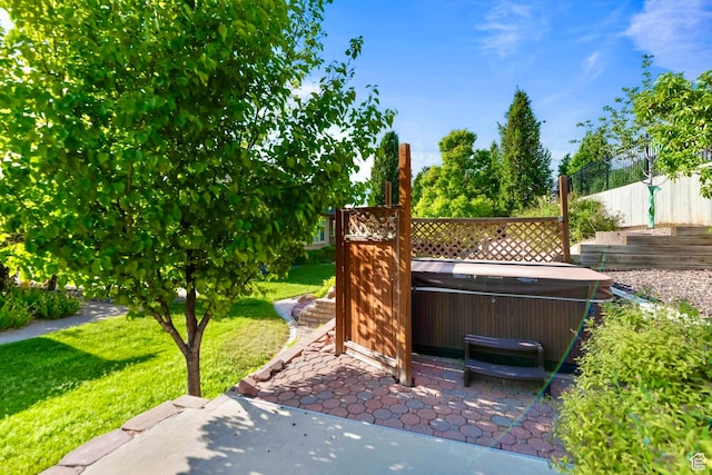 1092 S 470 E, Providence, UT 84332 - view of patio / terrace with a hot tub