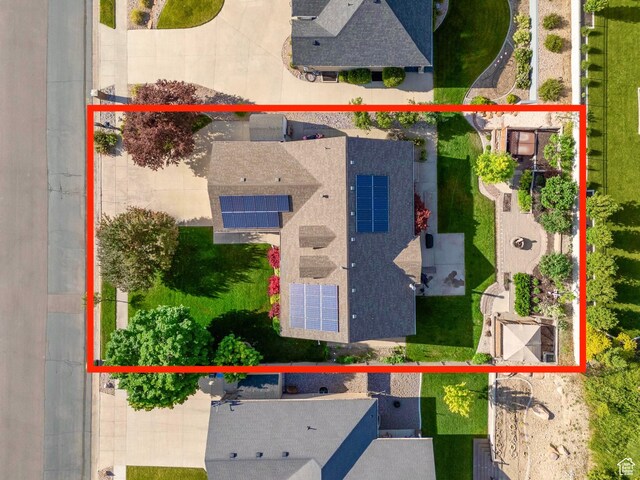 1092 S 470 E, Providence, UT 84332 - aerial view of property and surrounding area featuring property parcel outlined
