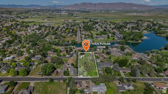 412 S 100 E, Salem, UT 84653 - view of property location featuring a water and mountain view and property boundaries highlighted