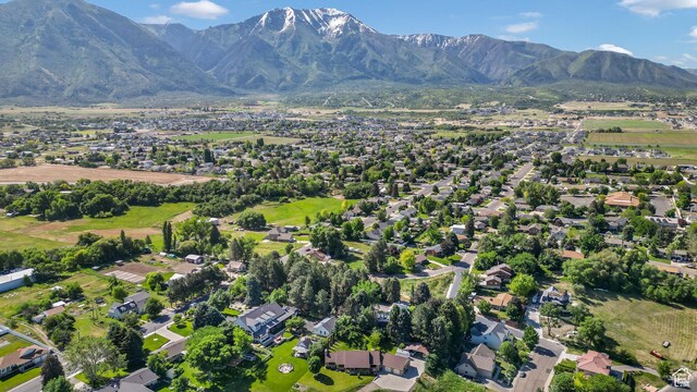 412 S 100 E, Salem, UT 84653 - aerial perspective of suburban area featuring a mountain backdrop