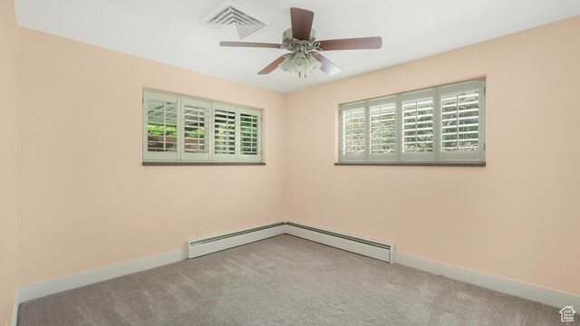 412 S 100 E, Salem, UT 84653 - carpeted empty room featuring baseboards and ceiling fan