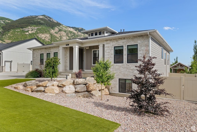 915 E 2100 N, North Ogden, UT 84414 - view of front of property featuring a mountain view and stone siding