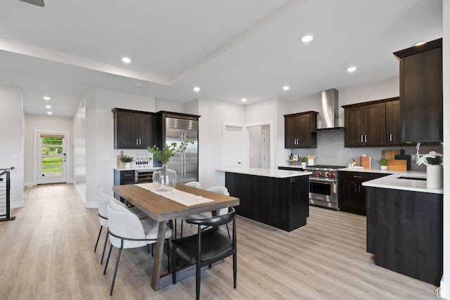 915 E 2100 N, North Ogden, UT 84414 - dining area featuring light wood-style floors, recessed lighting, and baseboards