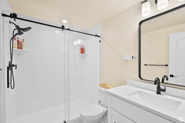 12568 S Bridal Veil Dr W, Riverton, UT 84065 - full bathroom with toilet, a shower stall, and vanity