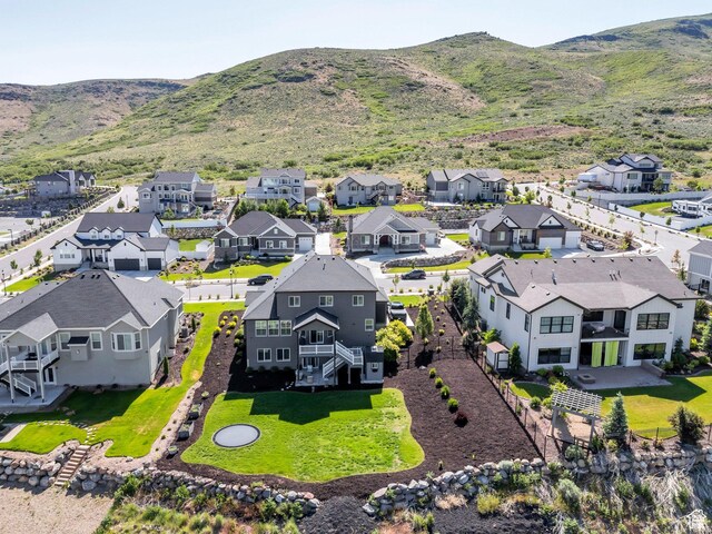 15058 S Spring Canyon Dr, Herriman, UT 84096 - aerial view of residential area with a mountain backdrop