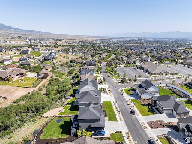 15058 S Spring Canyon Dr, Herriman, UT 84096 - aerial view of property's location featuring nearby suburban area and a mountain backdrop