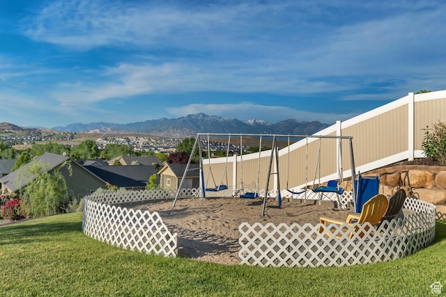 3547 E Jacobs Way, Eagle Mountain, UT 84005 - view of yard with a mountain view