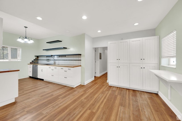 41 S 100 E, Heber City, UT 84032 - kitchen with a sink, dishwasher, light wood-style flooring, open shelves, and recessed lighting