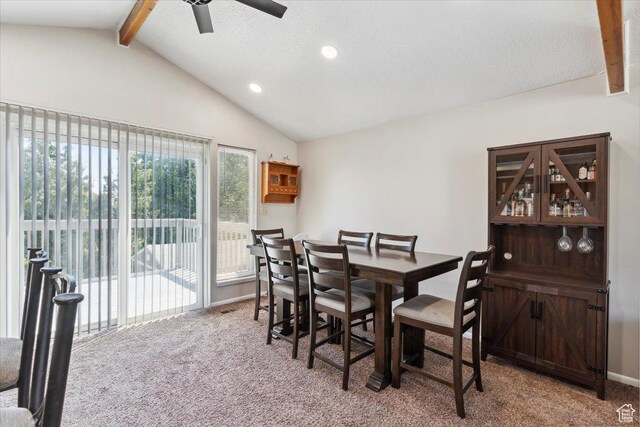 1602 E 2550 N, Layton, UT 84040 - carpeted dining space featuring a ceiling fan and recessed lighting