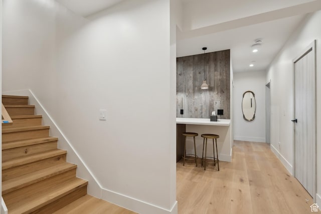 8200 E Royal St Unit 50, Deer Valley, UT 84060 - staircase with wood finished floors, baseboards, and recessed lighting