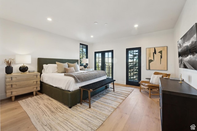 8200 E Royal St Unit 50, Deer Valley, UT 84060 - bedroom featuring french doors, light wood-style flooring, recessed lighting, and baseboards