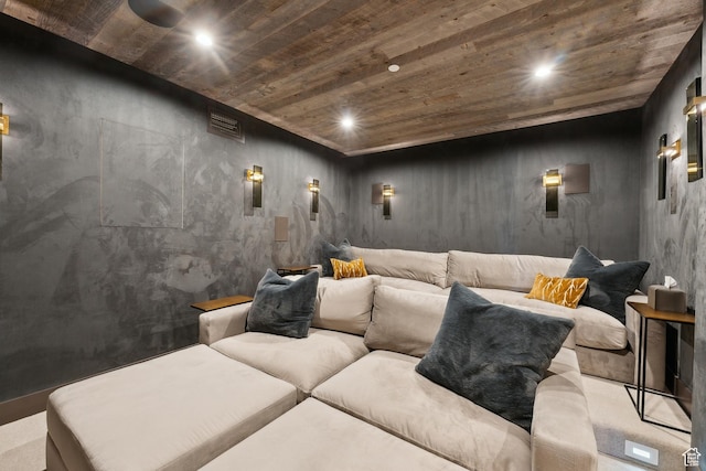 8200 E Royal St Unit 50, Deer Valley, UT 84060 - cinema featuring wooden ceiling, recessed lighting, and carpet flooring