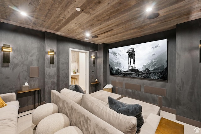 8200 E Royal St Unit 50, Deer Valley, UT 84060 - home theater featuring wooden ceiling and recessed lighting