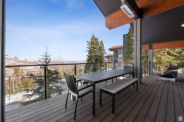 8200 E Royal St Unit 50, Deer Valley, UT 84060 - deck featuring outdoor dining area and a mountain view