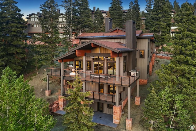 8200 E Royal St Unit 50, Deer Valley, UT 84060 - rear view of house featuring a balcony and a deck